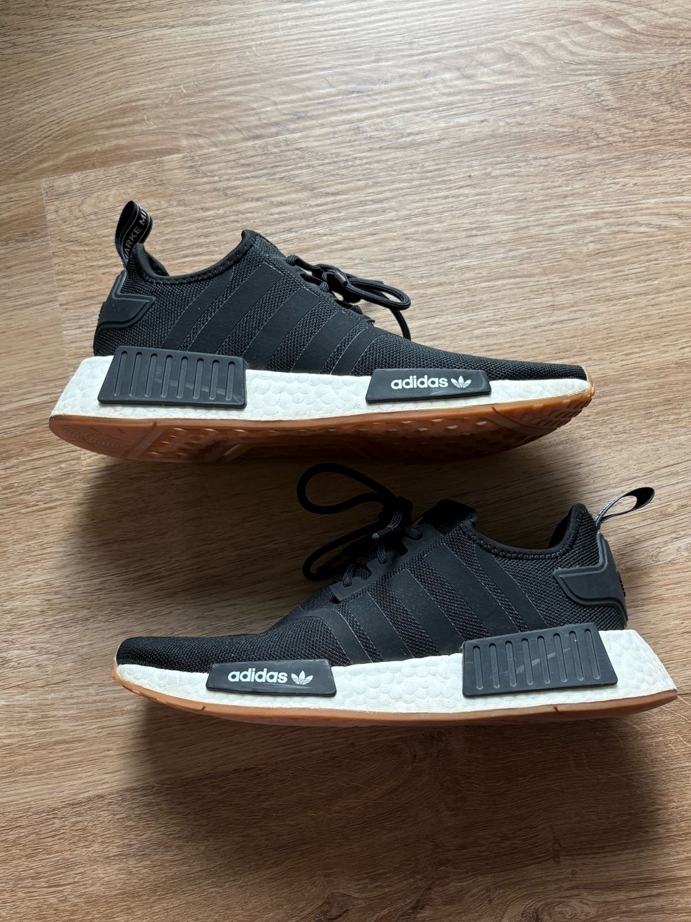 adidas Black & White NMD_R1 Gum Outsole Sneakers